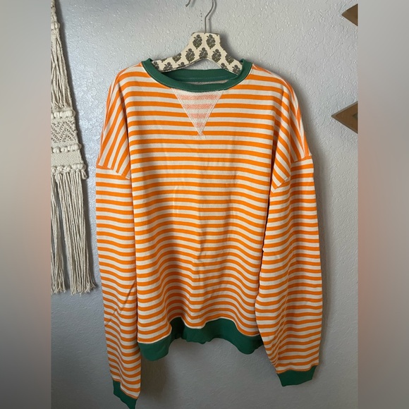 Free people classic striped crewneck sweatshirt - Picture 5 of 5